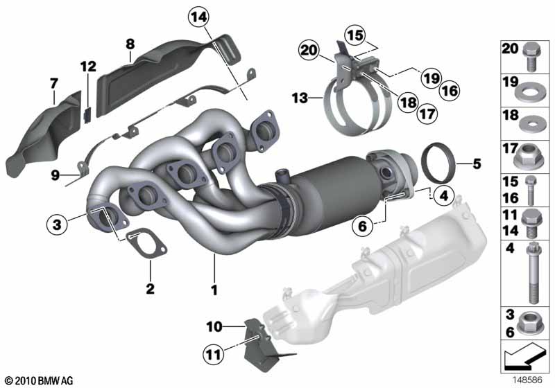 Genuine BMW 11627832535 E64 E61 E63 Gasket Ring (Inc. AlpinaB7, M5 & M6) | ML Performance UK Car Parts