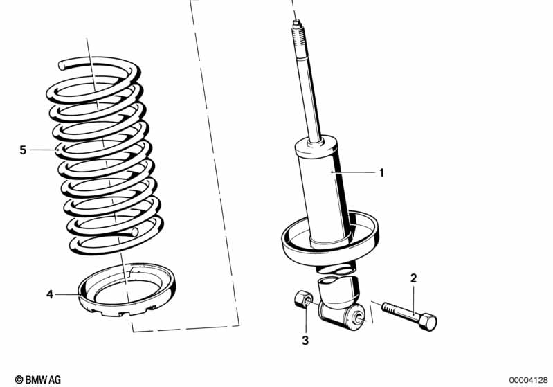 Coil spring/guide support/attach.parts