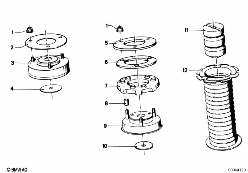 Guide support/spring pad/attaching parts
