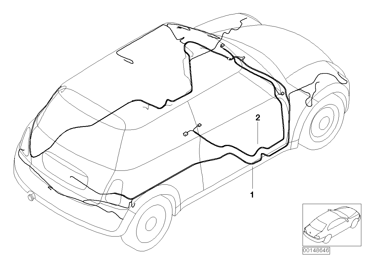 Genuine BMW 61116944453 R50 Main Wiring Harness (Inc. One 1.6i, One 1.4i & Cooper) | Duco Car Parts UK Car Parts