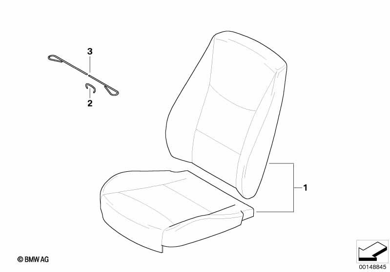 Leather retrofit basic seat front