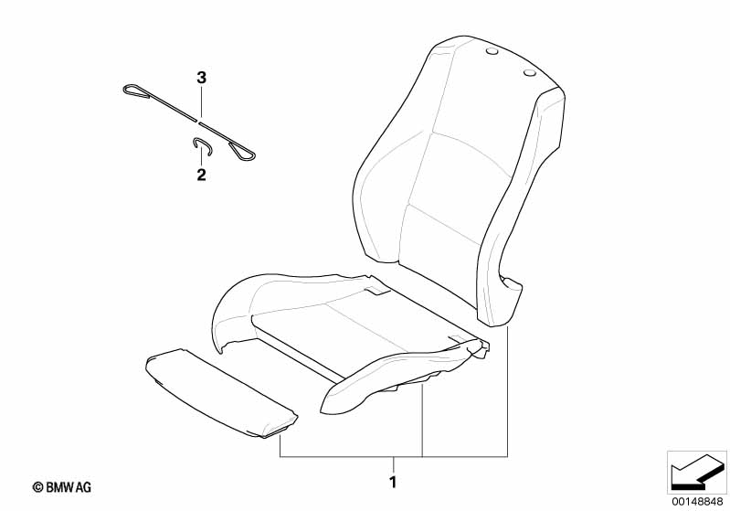Leather retrofit sport seat front