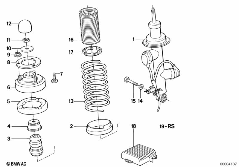 Genuine BMW 33521131523 E38 E24 E32 Spring Pad Lower (Inc. 750iLS) | ML Performance UK Car Parts