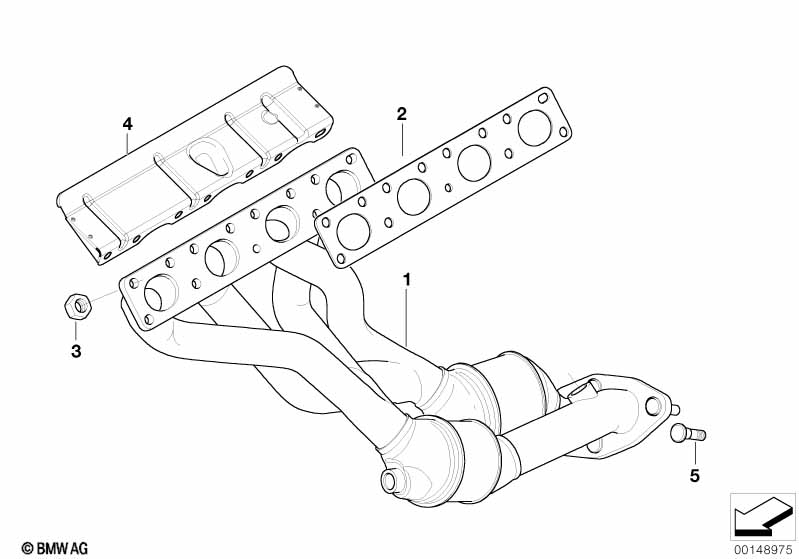Exhaust manifold with catalyst