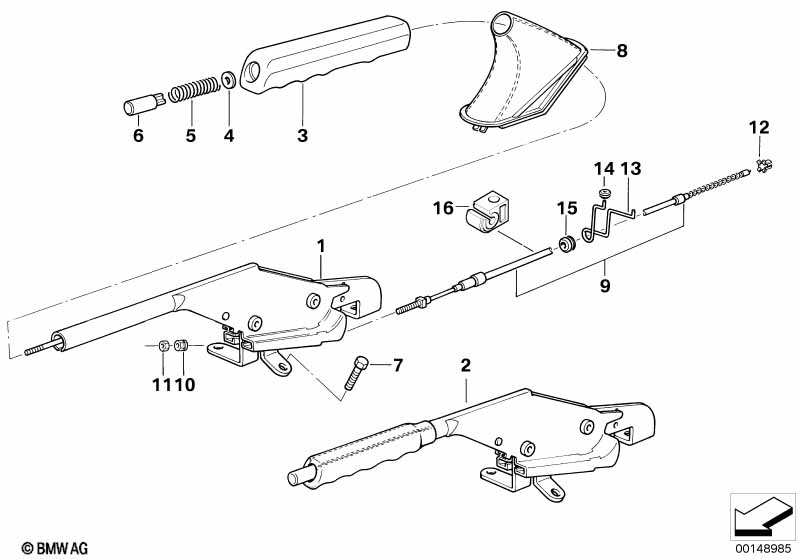 Handbrake lever