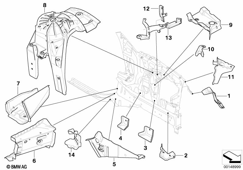 Genuine BMW 51717900479 E63 E61 E60 Combination Bracket (Inc. M5 & M6) | ML Performance EU Car Parts