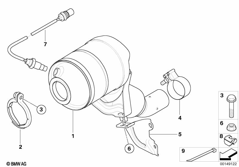 Genuine BMW 07119902927 E72 E32 E46 Hex Bolt With Washer M8X40-Z1-ZNS3 (Inc. 120d) | ML Performance UK Car Parts