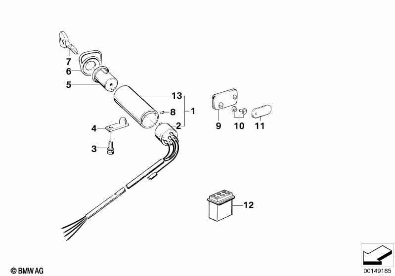 Steering lock/ignition switch
