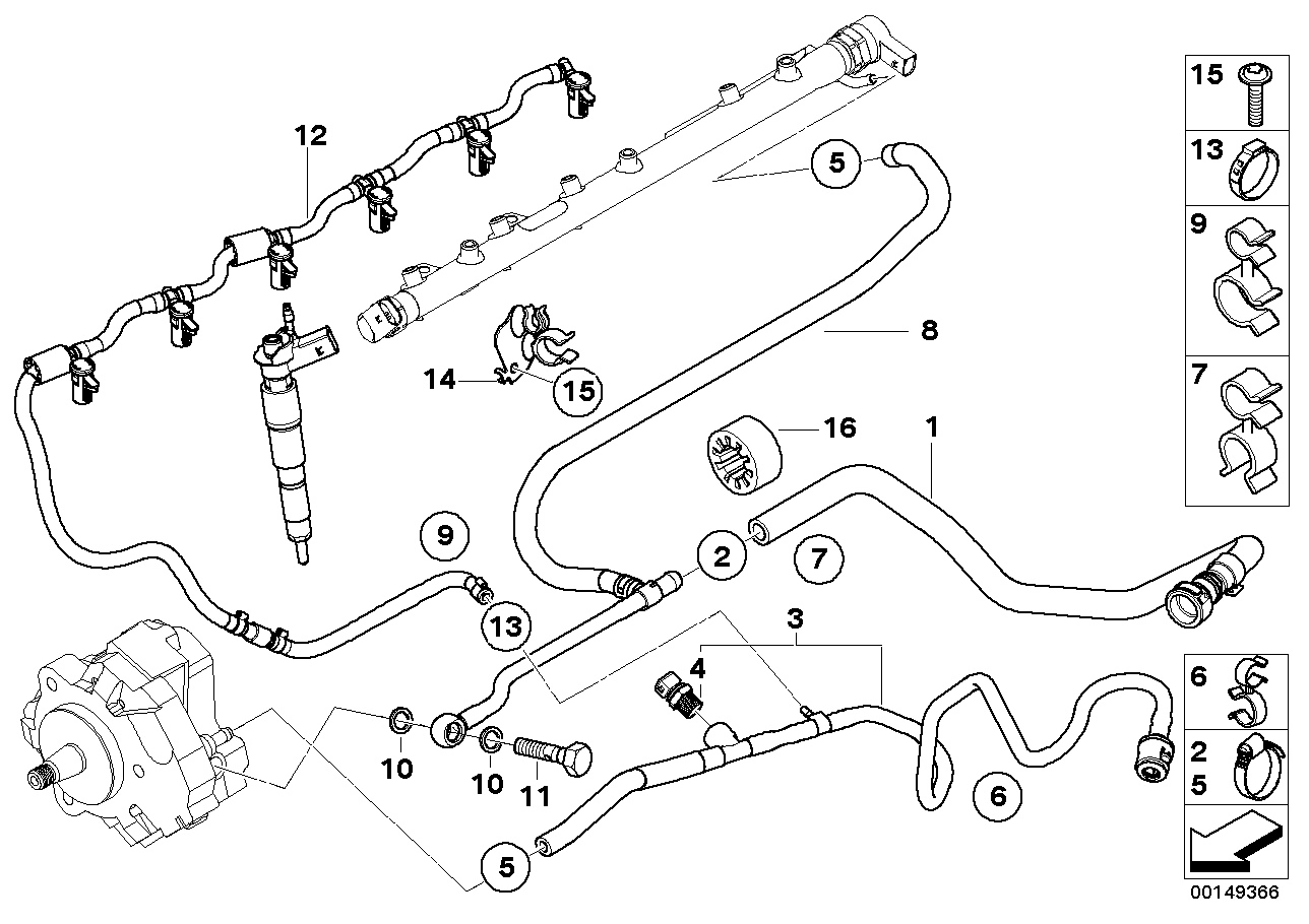 Genuine BMW 13537799869 E90 E83 Overflow Oil Line (Inc. 330d, X5 3.5d & X3 3.0d) | ML Performance UK Car Parts
