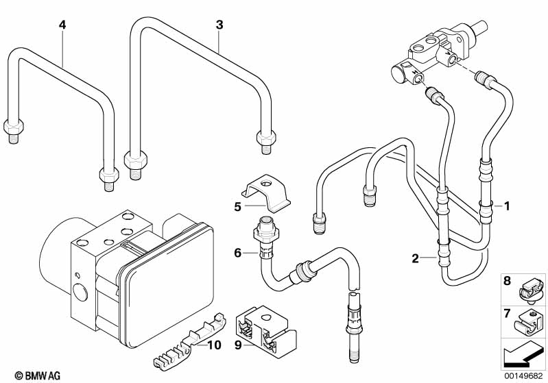 Genuine BMW 34327837484 E85 E86 Brake Hose Front (Inc. Z4 M3.2) | ML Performance UK Car Parts