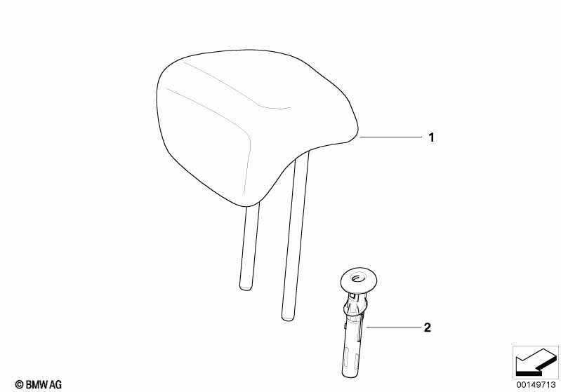 Rear seat head restraint