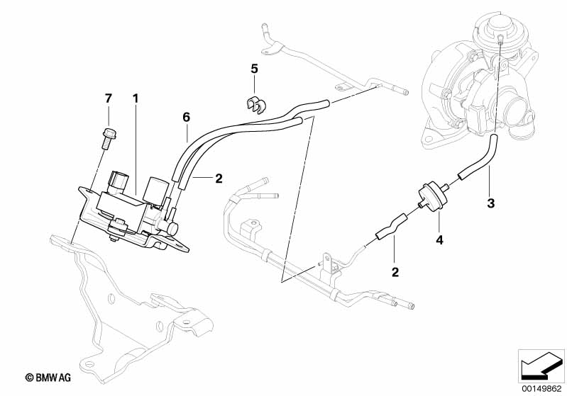 Genuine BMW 11747799442 R50 Vacuum Hose (Inc. One D) | ML Performance UK Car Parts