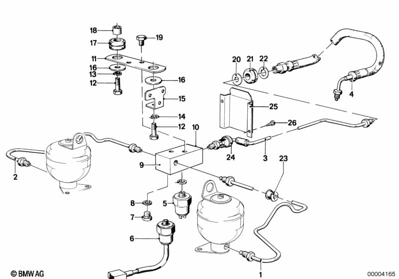 Levelling device/tubing rear