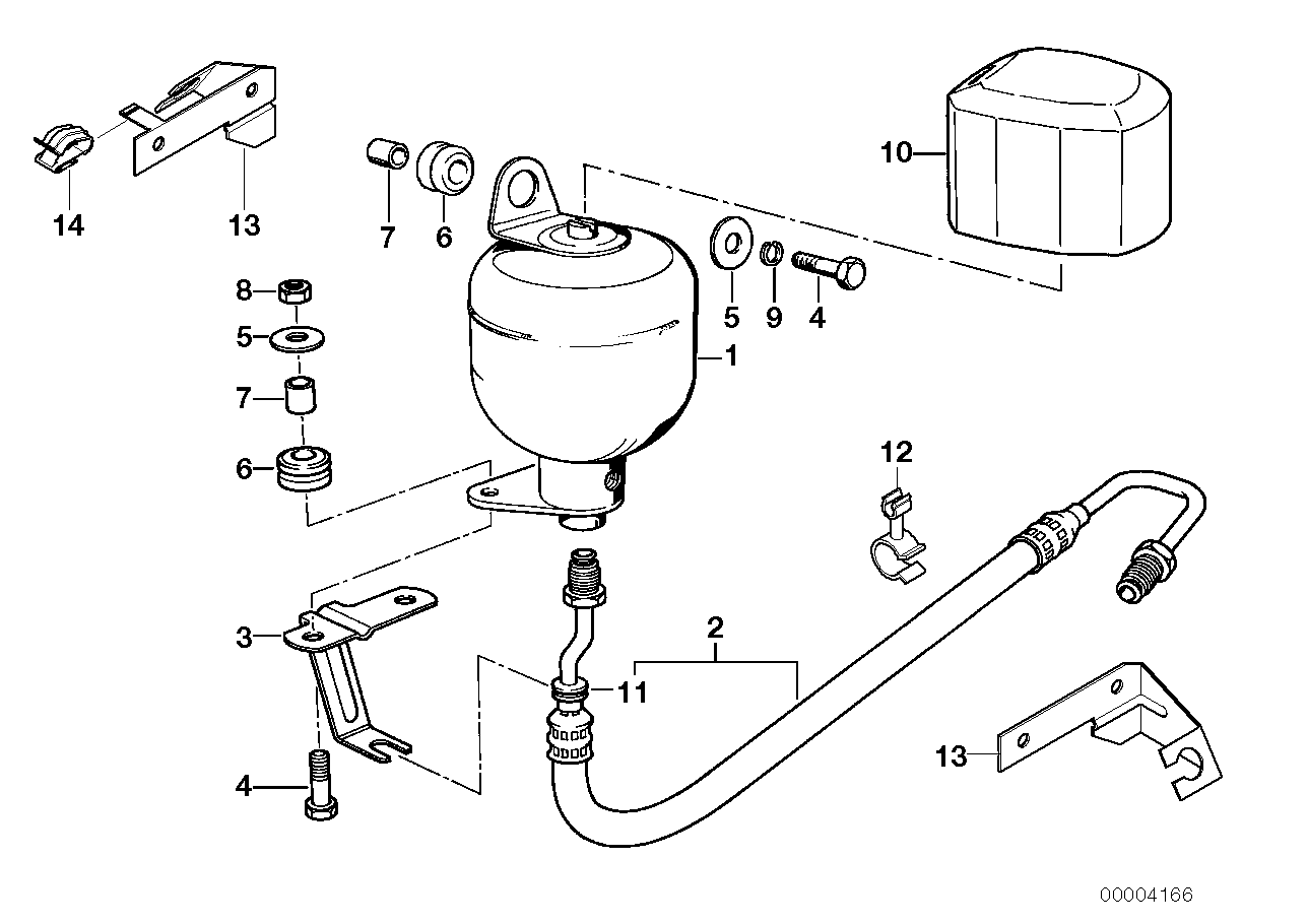Genuine BMW 37221120826 E23 E28 E24 Pressure Hose Assy Right (Inc. 528, 528i & 630CS) | ML Performance UK Car Parts