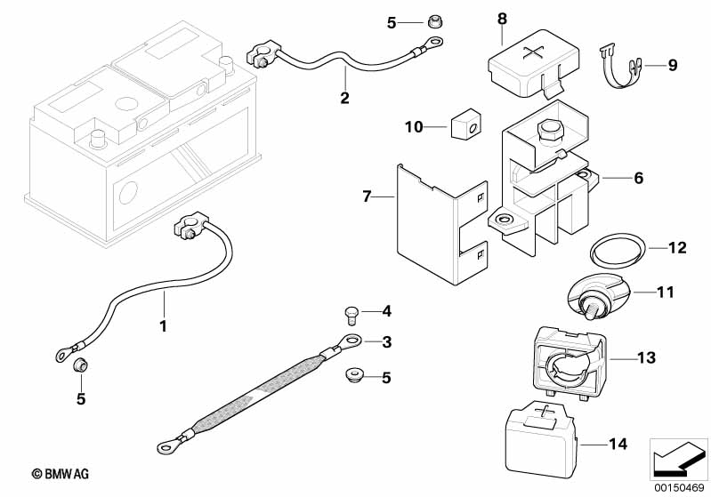 Battery cable(battery rear)
