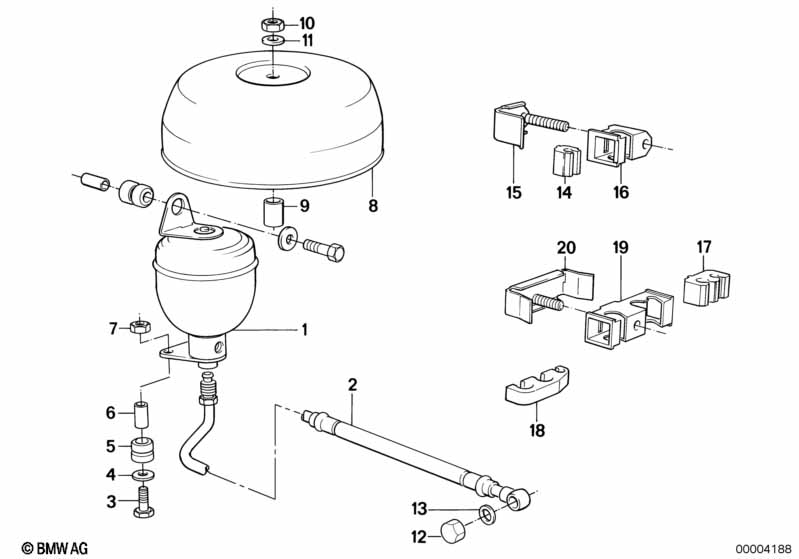 Levelling device/pressure accumulator