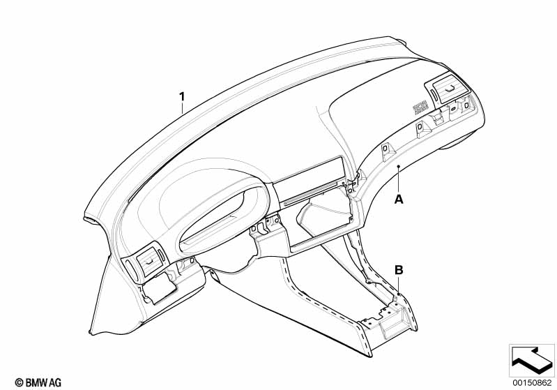 Individual instrument panel, leather
