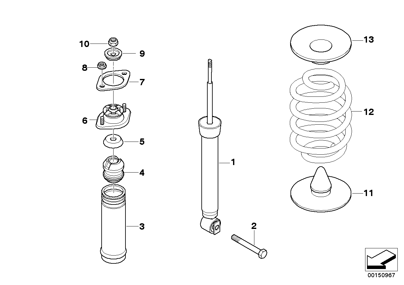 Genuine BMW 33507838832 E86 Auxiliary Shock Absorber, Rear (Inc. Z4 M3.2) | ML Performance UK Car Parts