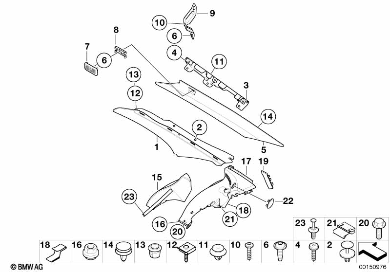Genuine BMW 51437024752 E65 E66 Trim Panel C-Column, Front Right BEIGE (Inc. 740i, 735i & 740Li) | ML Performance EU Car Parts