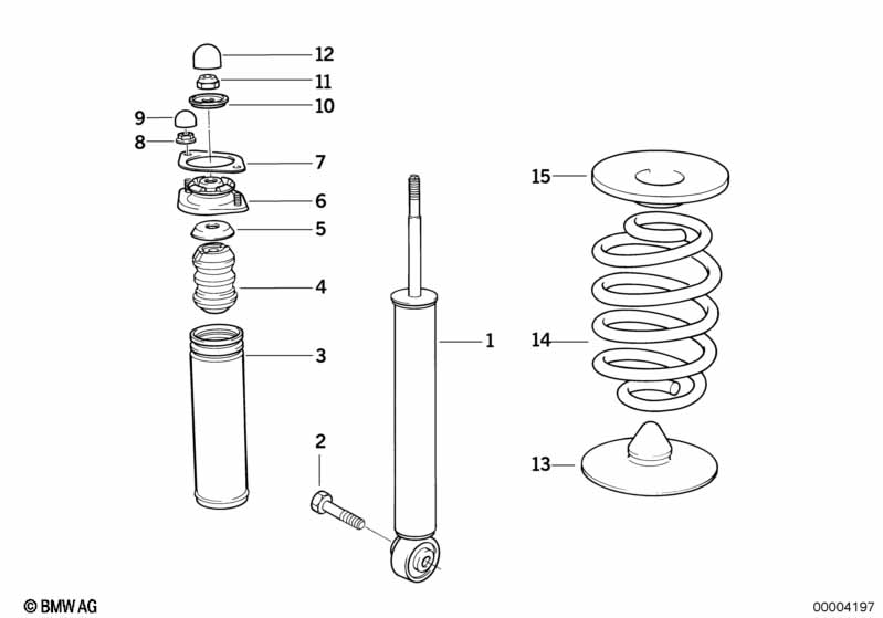 Genuine BMW 33521138908 Shock Absorber, Rear (Inc. Z1) | ML Performance EU Car Parts