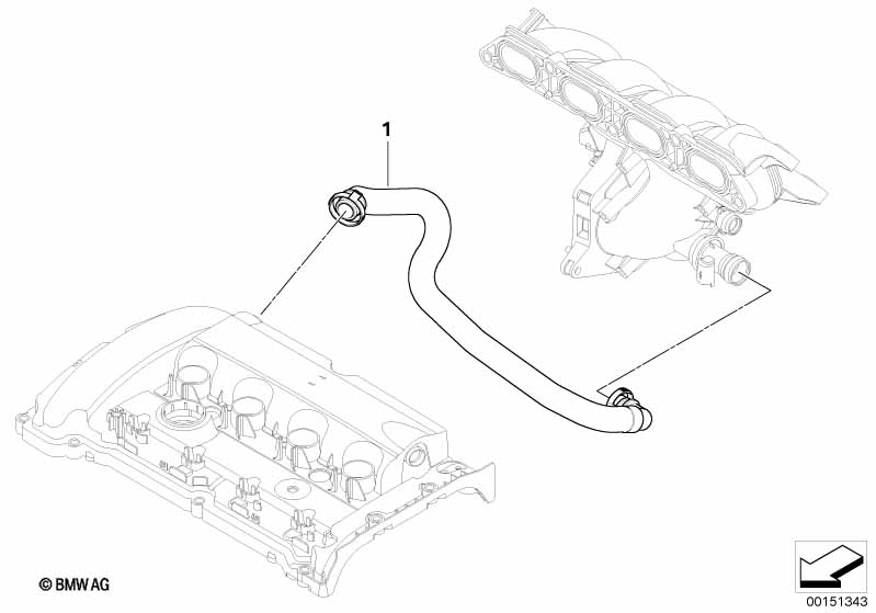 Genuine BMW 11157605186 Vent Hose (Inc. Coop.S JCW & Cooper S) | ML Performance UK Car Parts