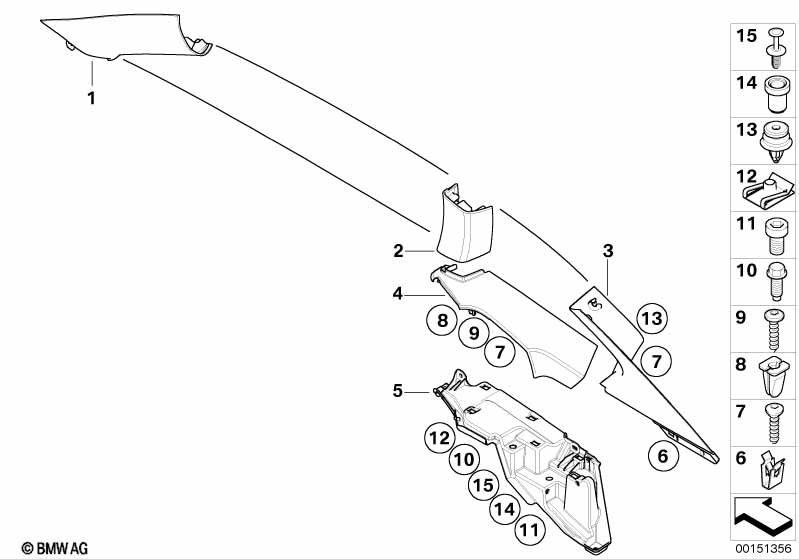 Genuine BMW 51433421450 E86 Trim Panel, Railing Right SCHWARZ (Inc. Z4) | ML Performance UK Car Parts