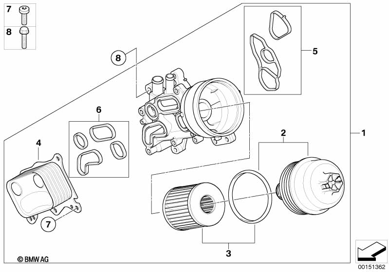 Lubricat.syst.-oil filter,heat exchanger