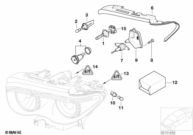 Genuine BMW 63126916094 E67 E65 E66 Gasket, Headlight, Right (Inc. 730d) | ML Performance EU Car Parts
