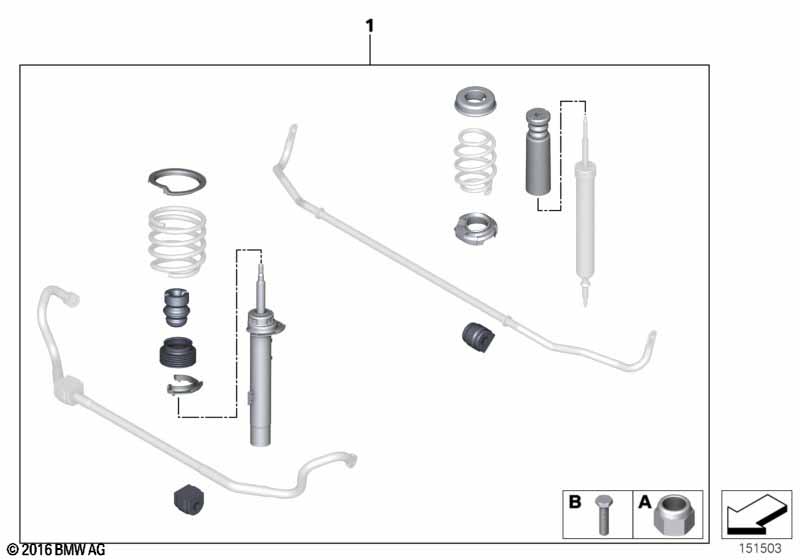 Retrofit kit M sports suspension