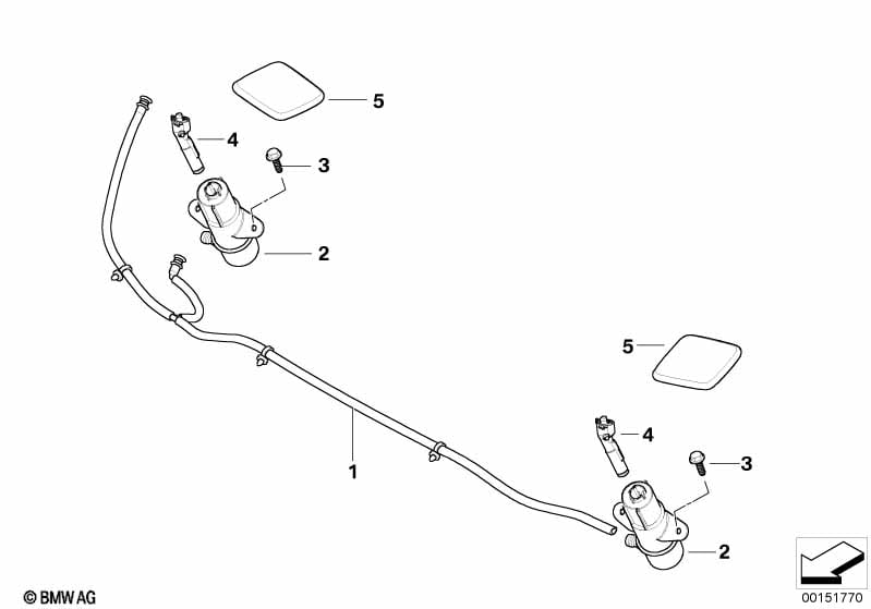 Single parts for head lamp cleaning