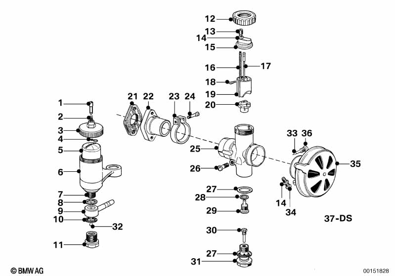 Genuine BMW 32731236644 Hex Nut (Inc. R75/5, R50/5 & R 75) | ML Performance UK Car Parts