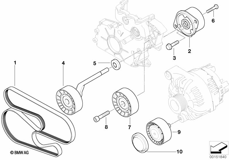 Belt Drive Water Pump/Alternator