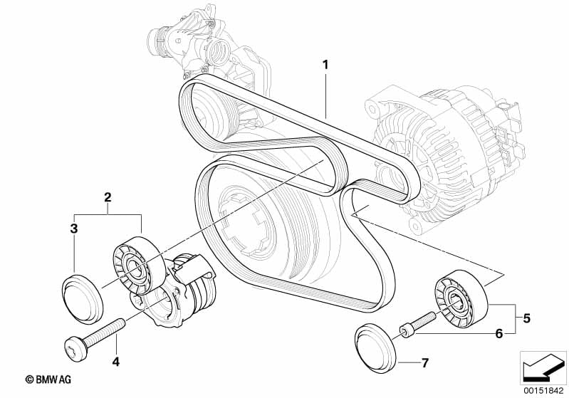 Belt Drive Water Pump/Alternator