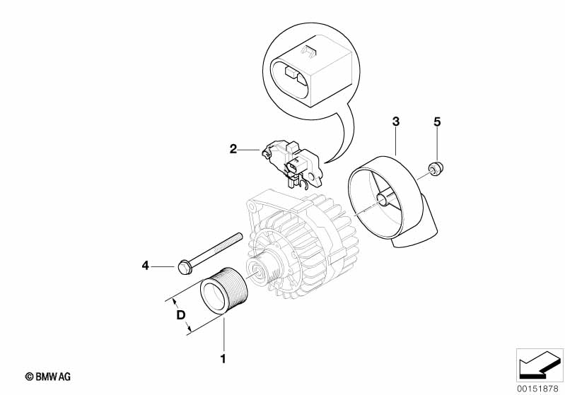 Generator single parts 120A Bosch