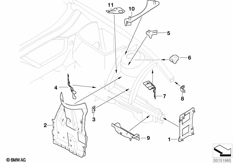 Front body bracket left