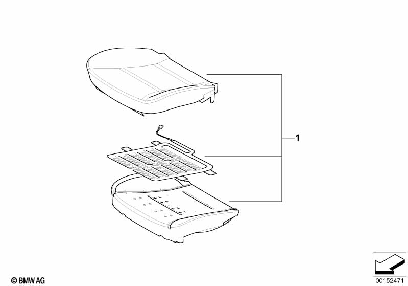 Genuine BMW 52109143484 E63 Seat Upholstery, Leather SCHWARZ (Inc. 650i & 645Ci) | ML Performance EU Car Parts