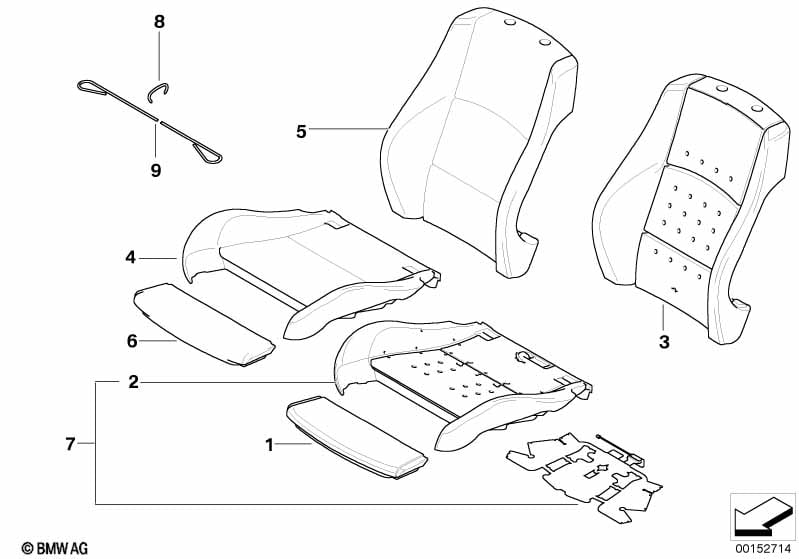 Seat, front, uphlstry, cover, Sport seat