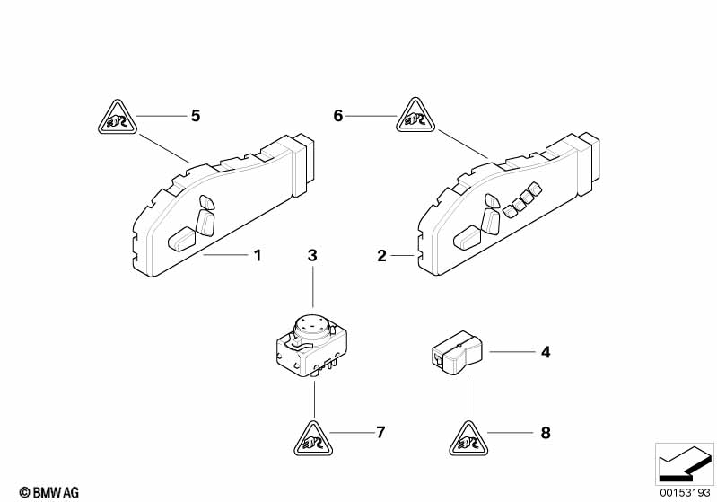 Switch, seat adjustment