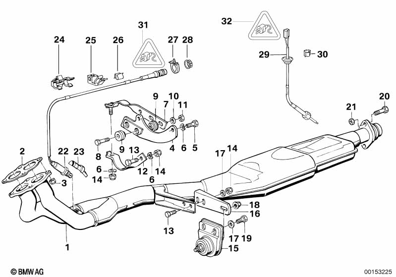 Genuine BMW 11781721039 E30 E34 Lambda-Probe Bracket (Inc. 518i, 320i & 318i) | ML Performance UK Car Parts