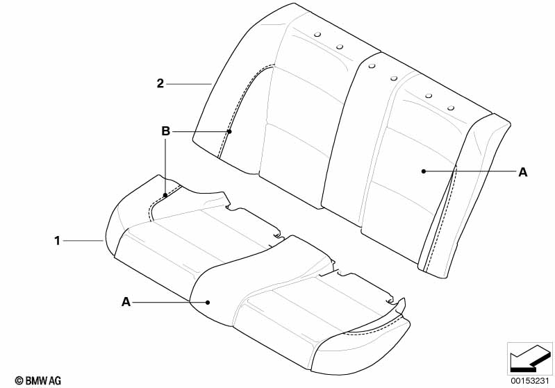 Individual sports seat cover, rear