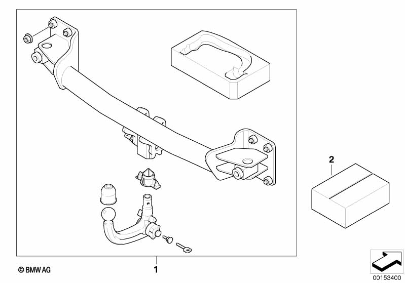 Retrofit kit trailer coupling detachable