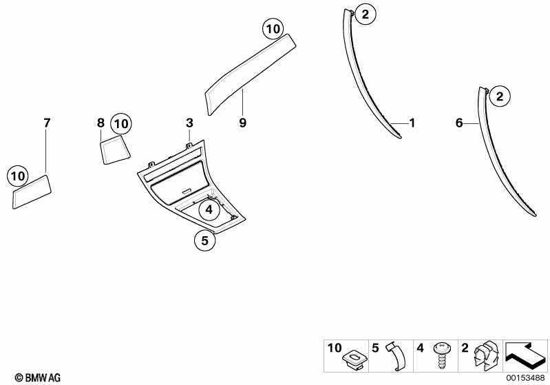 Genuine BMW 51413422578 E83 Inter. Handle,Upper Part Poplar Wood, R. HELL (Inc. X3) | ML Performance EU Car Parts