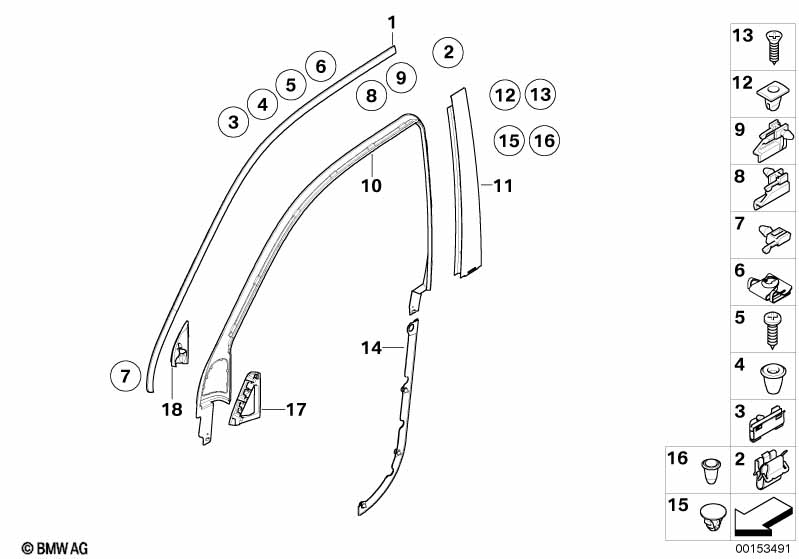 Genuine BMW 51327041450 E53 Clip (Inc. X5 3.0i) | ML Performance EU Car Parts