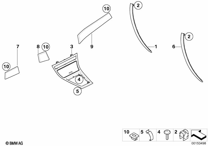 Genuine BMW 51413453004 E83 Handle Upper Section, Walnut, Right HELL (Inc. X3 3.0i, X3 2.0d & X3 3.0si) | ML Performance EU Car Parts