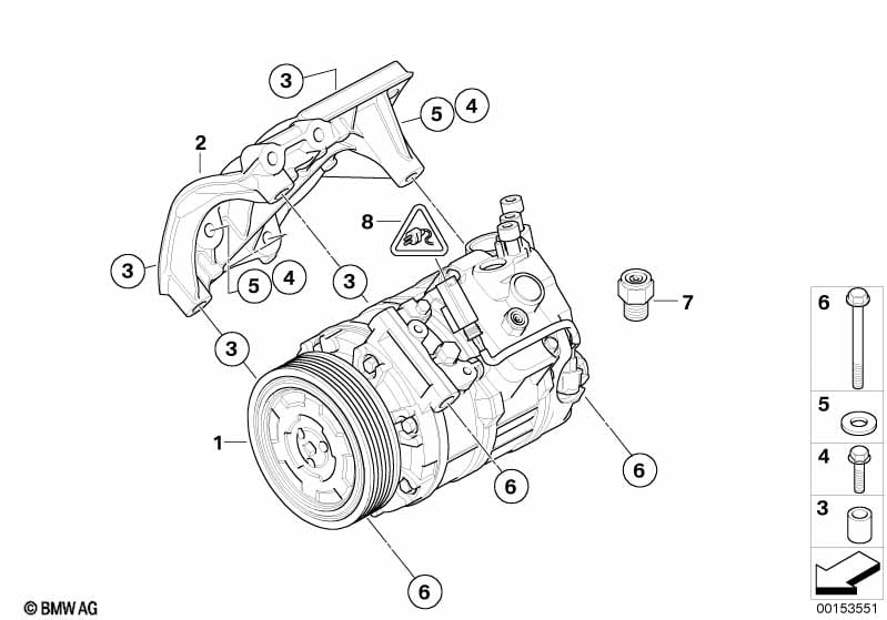 Air-conditioner compressor/mounting part
