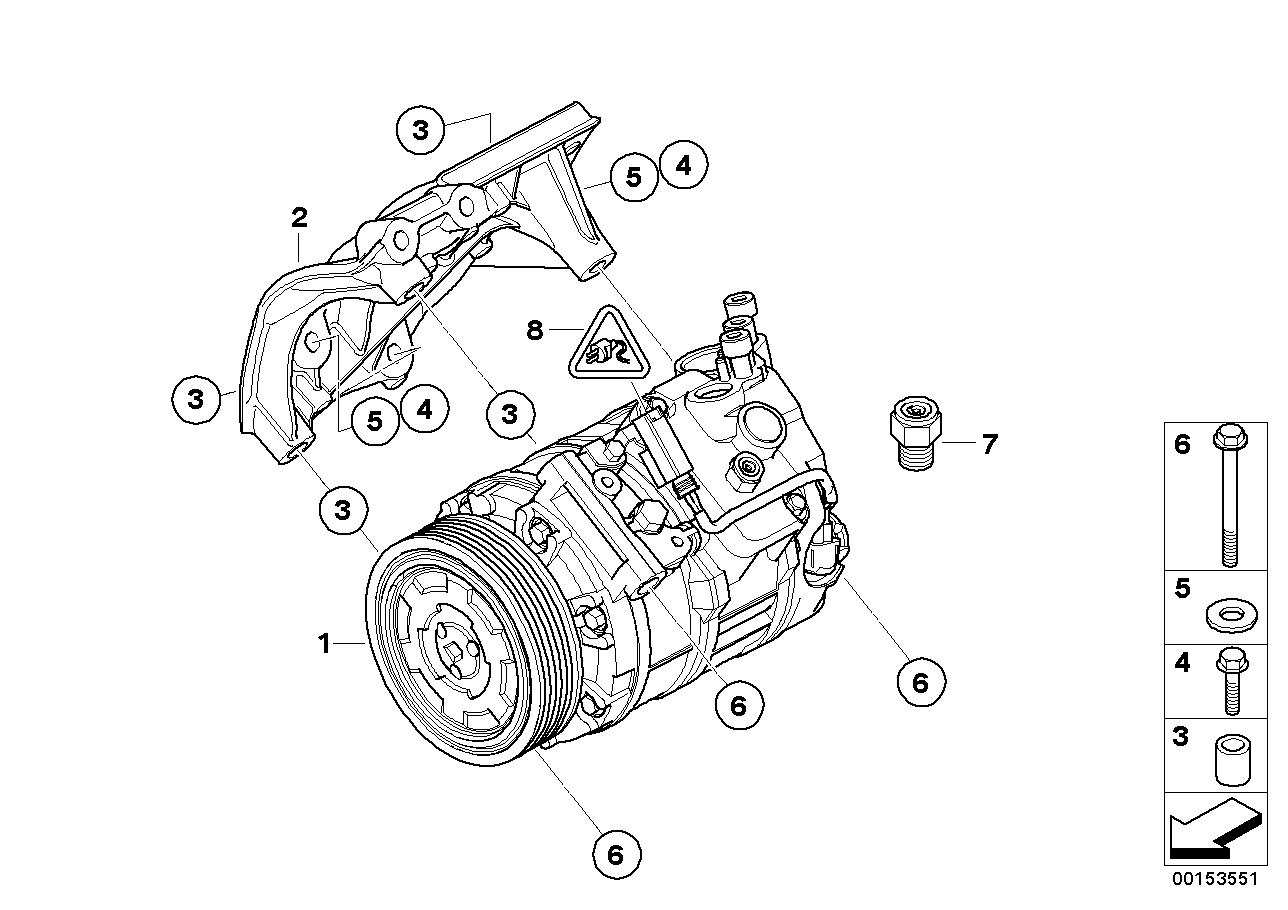 Genuine BMW 64526956719 E92 E91 E93 Rp A/C Compressor (Inc. Z4 35i, 135i & 335i) | ML Performance UK Car Parts