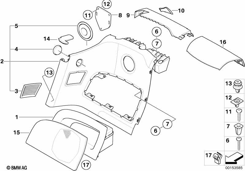 Genuine BMW 51437055411 E85 Covering Left GRAU (Inc. Z4 3.0si, Z4 3.0i & Z4 2.0i) | ML Performance UK Car Parts