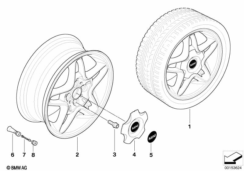 MINI alloy wheel S-Winder 102