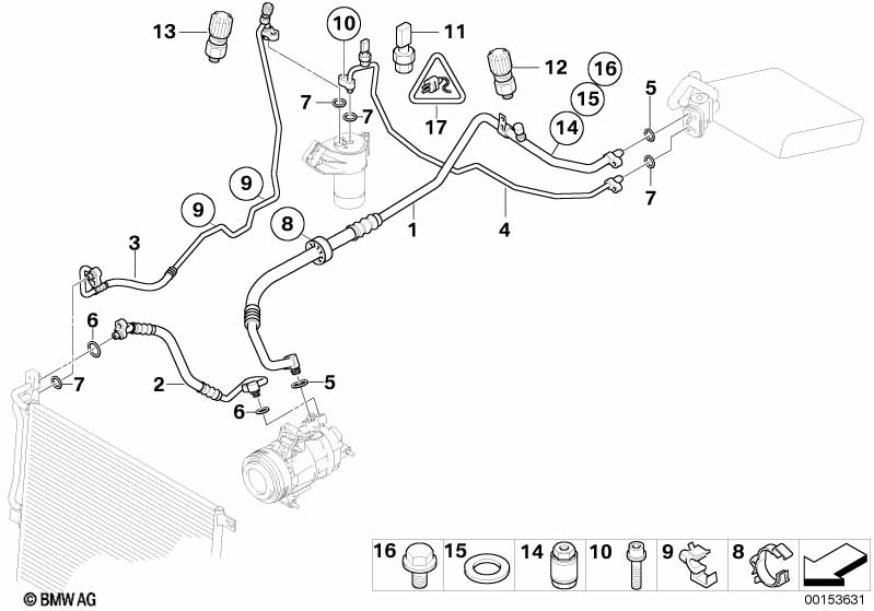 Genuine BMW 64536909237 E85 Dryer-Expansion Valve Pipe (Inc. Z4 2.2i, Z4 2.0i & Z4 2.5i) | ML Performance EU Car Parts