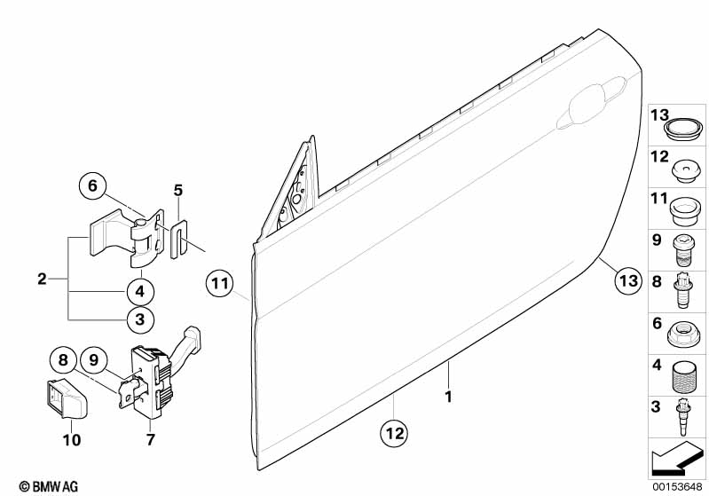 Front door-hinge/door brake